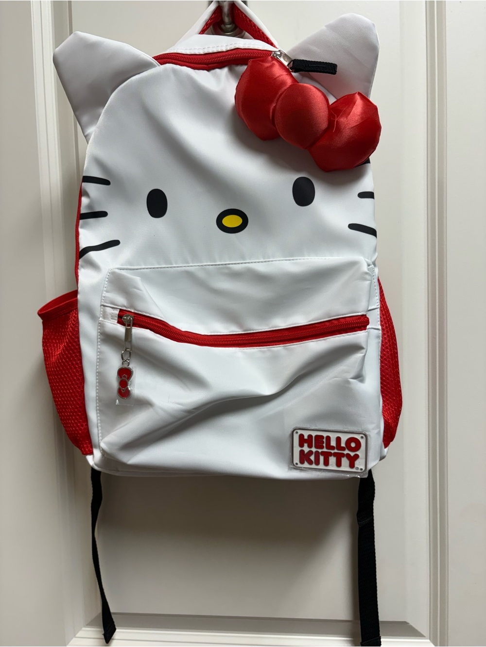 Hello Kitty White and Red Backpack with Bow Accent